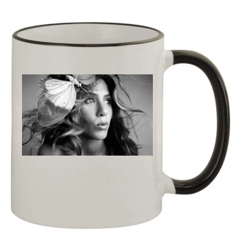 Jennifer Aniston 11oz Colored Rim & Handle Mug