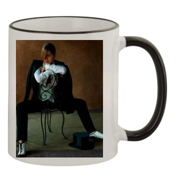 Jennifer Aniston 11oz Colored Rim & Handle Mug