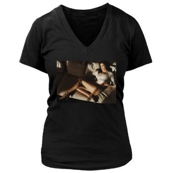 Teri Hatcher Women's Deep V-Neck TShirt