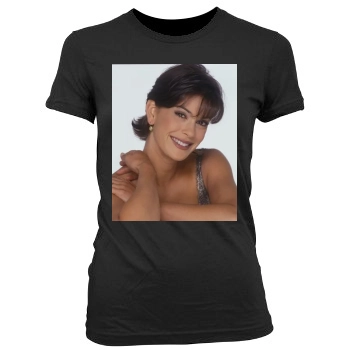 Teri Hatcher Women's Junior Cut Crewneck T-Shirt