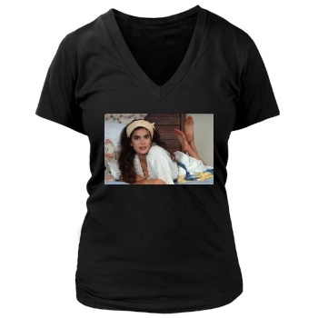 Teri Hatcher Women's Deep V-Neck TShirt