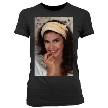 Teri Hatcher Women's Junior Cut Crewneck T-Shirt