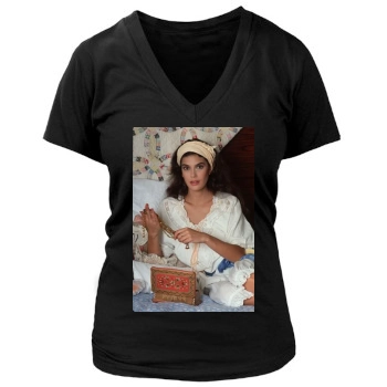 Teri Hatcher Women's Deep V-Neck TShirt