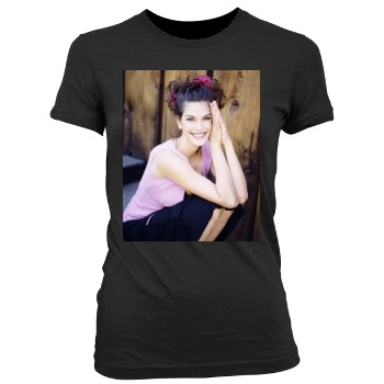 Teri Hatcher Women's Junior Cut Crewneck T-Shirt