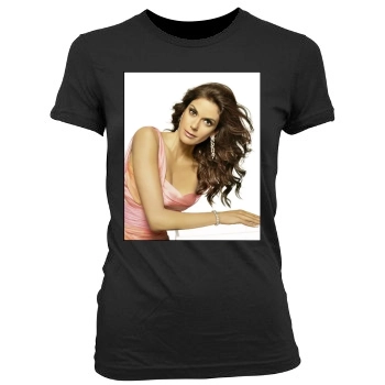 Teri Hatcher Women's Junior Cut Crewneck T-Shirt