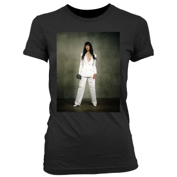 Teri Hatcher Women's Junior Cut Crewneck T-Shirt