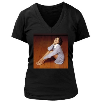 Teri Hatcher Women's Deep V-Neck TShirt