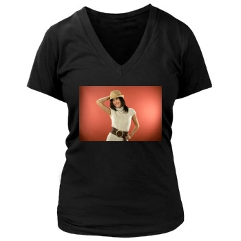 Teri Hatcher Women's Deep V-Neck TShirt