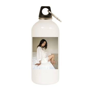 Thandie Newton White Water Bottle With Carabiner