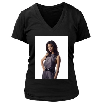 Thandie Newton Women's Deep V-Neck TShirt