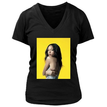 Thandie Newton Women's Deep V-Neck TShirt