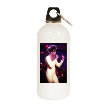 Whitney Houston White Water Bottle With Carabiner