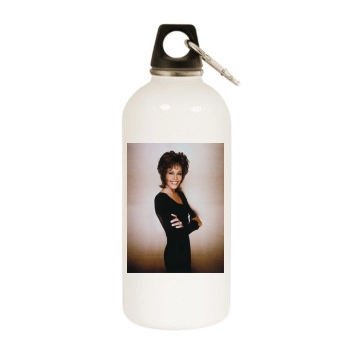 Whitney Houston White Water Bottle With Carabiner