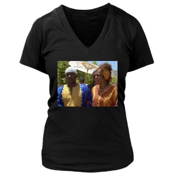 Whitney Houston Women's Deep V-Neck TShirt