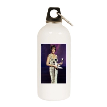 Whitney Houston White Water Bottle With Carabiner