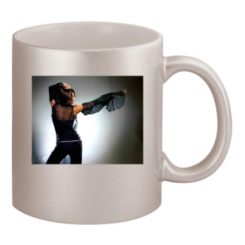 Whitney Houston 11oz Metallic Silver Mug