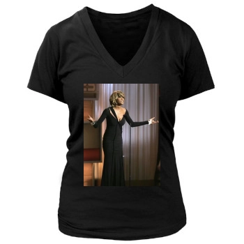 Whitney Houston Women's Deep V-Neck TShirt