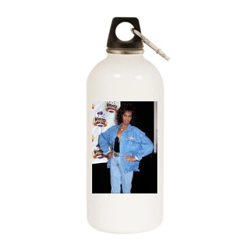 Whitney Houston White Water Bottle With Carabiner