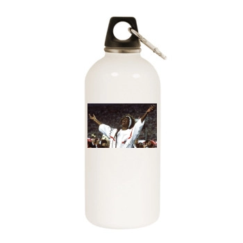 Whitney Houston White Water Bottle With Carabiner