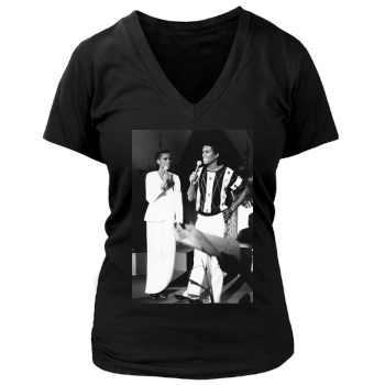 Whitney Houston Women's Deep V-Neck TShirt