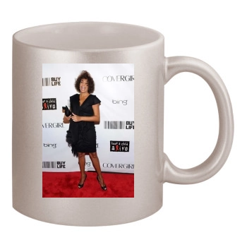 Whitney Houston 11oz Metallic Silver Mug