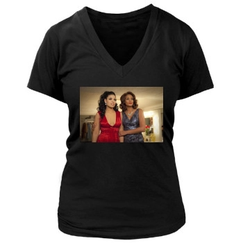 Whitney Houston Women's Deep V-Neck TShirt