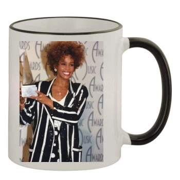 Whitney Houston 11oz Colored Rim & Handle Mug