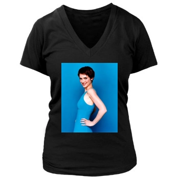 Winona Ryder Women's Deep V-Neck TShirt