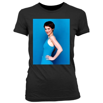 Winona Ryder Women's Junior Cut Crewneck T-Shirt