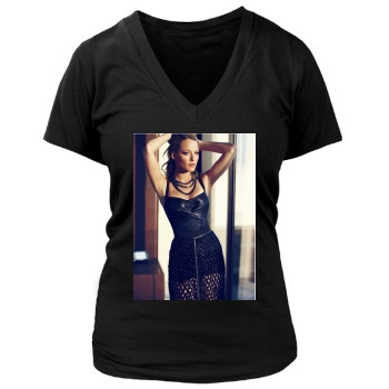 Blake Lively Women's Deep V-Neck TShirt