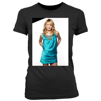 Cameron Diaz Women's Junior Cut Crewneck T-Shirt