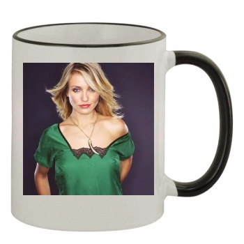 Cameron Diaz 11oz Colored Rim & Handle Mug