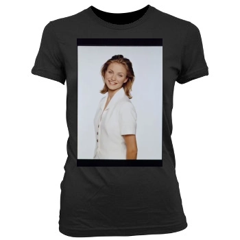 Cameron Diaz Women's Junior Cut Crewneck T-Shirt