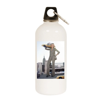 Cameron Diaz White Water Bottle With Carabiner