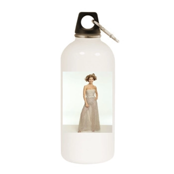 Charisma Carpenter White Water Bottle With Carabiner