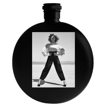 Charlize Theron Round Flask