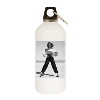 Charlize Theron White Water Bottle With Carabiner