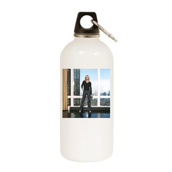 Charlize Theron White Water Bottle With Carabiner