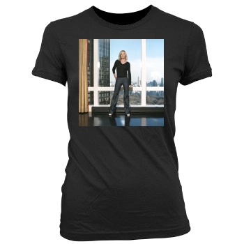 Charlize Theron Women's Junior Cut Crewneck T-Shirt