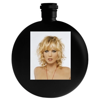 Charlize Theron Round Flask