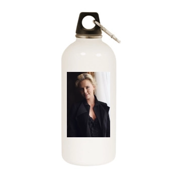 Charlize Theron White Water Bottle With Carabiner