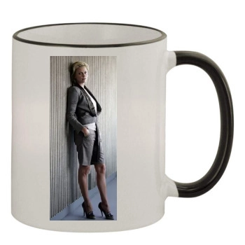 Charlize Theron 11oz Colored Rim & Handle Mug