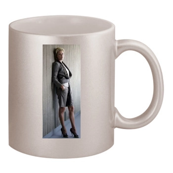 Charlize Theron 11oz Metallic Silver Mug