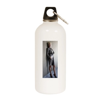 Charlize Theron White Water Bottle With Carabiner