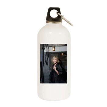 Charlize Theron White Water Bottle With Carabiner