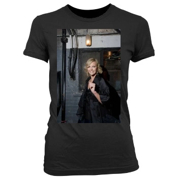 Charlize Theron Women's Junior Cut Crewneck T-Shirt