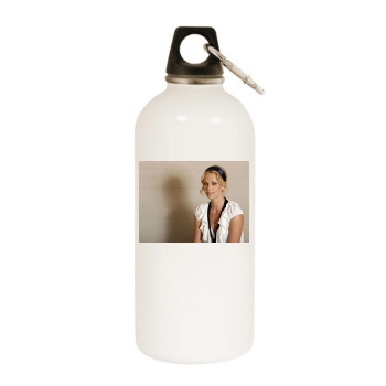 Charlize Theron White Water Bottle With Carabiner