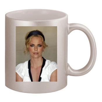 Charlize Theron 11oz Metallic Silver Mug