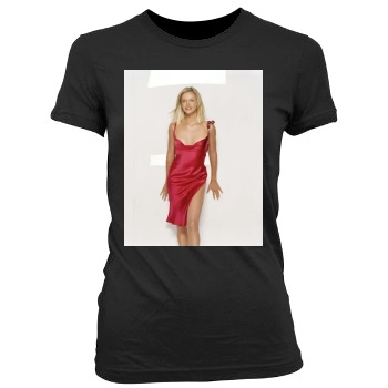 Charlize Theron Women's Junior Cut Crewneck T-Shirt