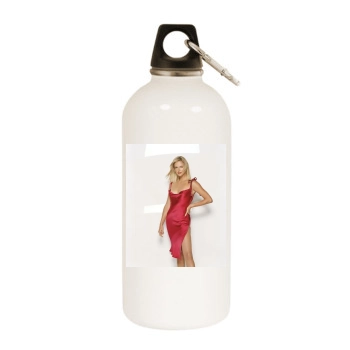 Charlize Theron White Water Bottle With Carabiner